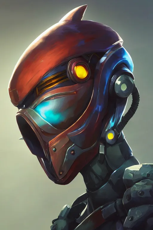 Image similar to epic mask helmet robot ninja portrait stylized as fornite style game design fanart by concept artist gervasio canda, behance hd by jesper ejsing, by rhads, makoto shinkai and lois van baarle, ilya kuvshinov, rossdraws global illumination radiating a glowing aura global illumination ray tracing hdr render in unreal engine 5