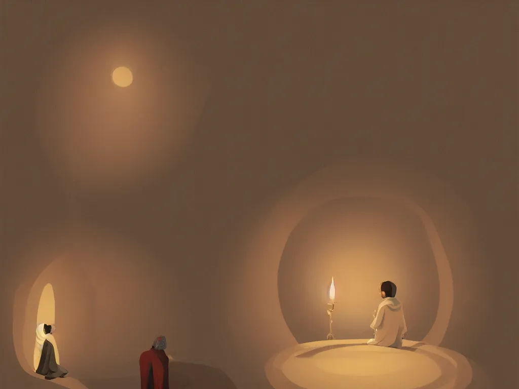 Prompt: saint thomas aquinas, contemplating the divine mysteries, by goro fujita, trending on artstation, 8k, highly detailed, digital graphic art