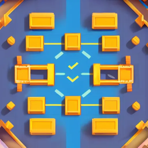 Prompt: sport arena by brawl stars style, blue scheme colors