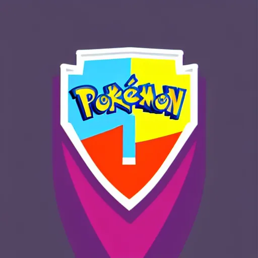 Prompt: pokemon logo , 2d , vector illustration , gradient , professional , colorful