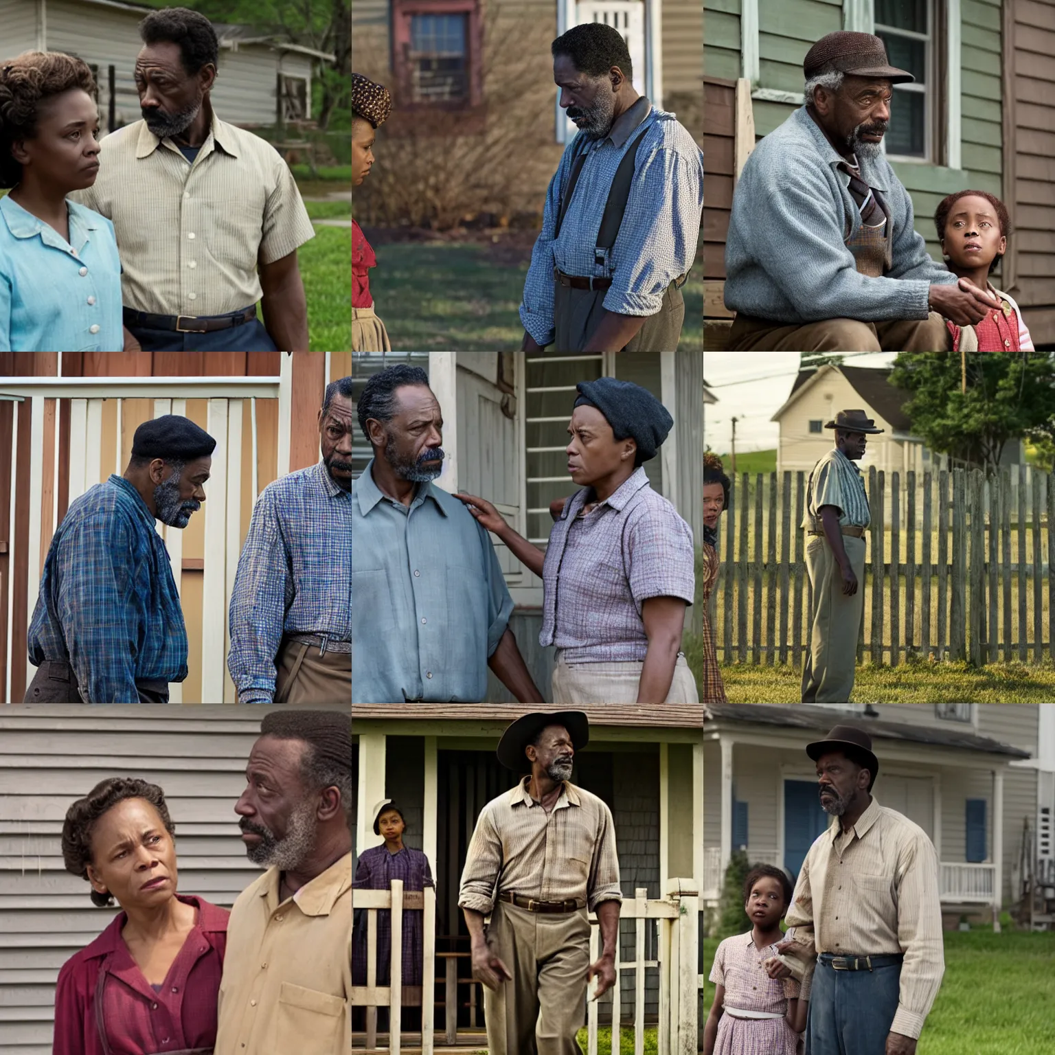 Prompt: a film still from fences ( 2 0 1 6 )