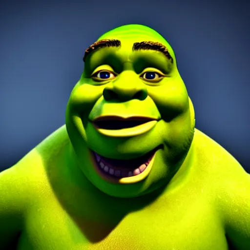 Image similar to shrek as a banana, highly detailed, extremely high quality, hd, 4 k, 8 k, canon 3 0 0 mm, professional photographer, 4 0 mp, lifelike, top - rated, award winning, realistic, detailed lighting, detailed shadows, sharp, no blur, edited, corrected, trending