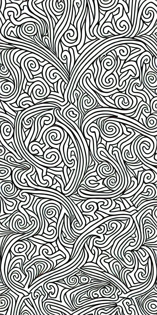 Prompt: black and white fractals, sharp geometric patterns, outline, intricate, coloring page, white background