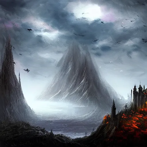 Prompt: dark fantasy landscape