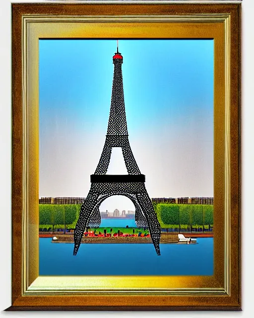 Image similar to scenic view of eiffel tower by salavador dali