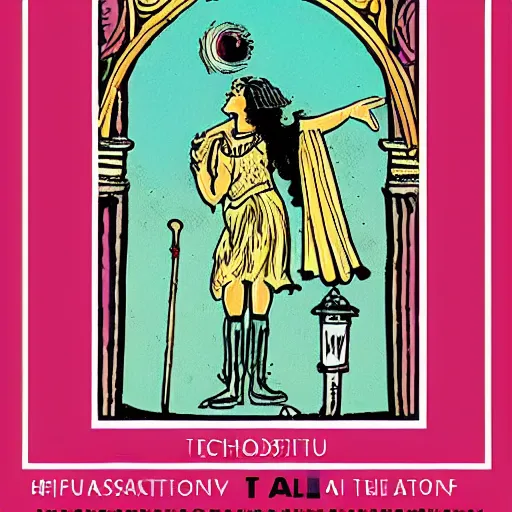 Image similar to alternative tarot card for stimulating active imagination for the purpose of introspection