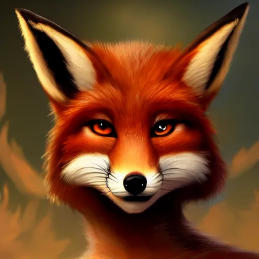 Prompt: award - winning extremely detailed fantasy art of a cute female anthro fox with big eyes, 4 k