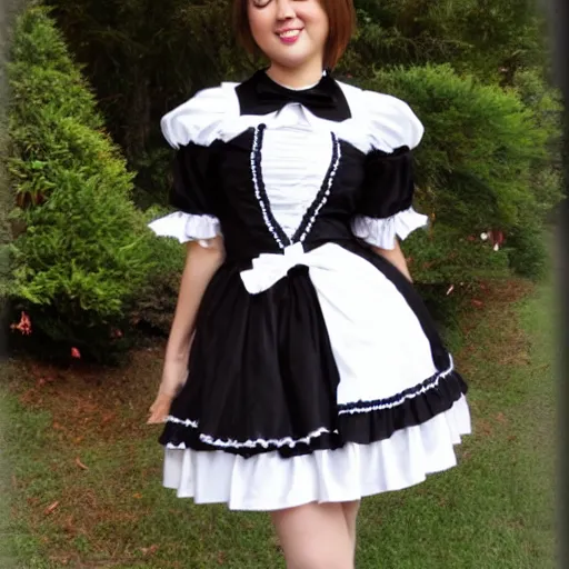 Prompt: french maid full body photoshot