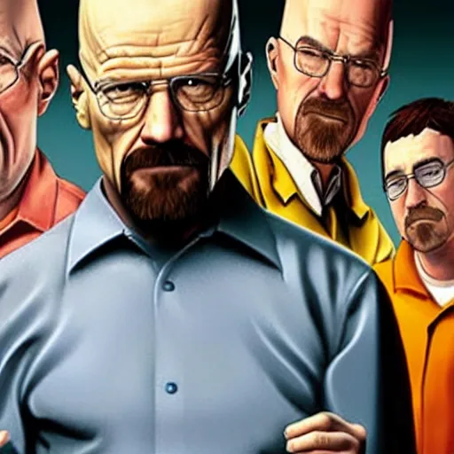 Prompt: walter white in bully title screen