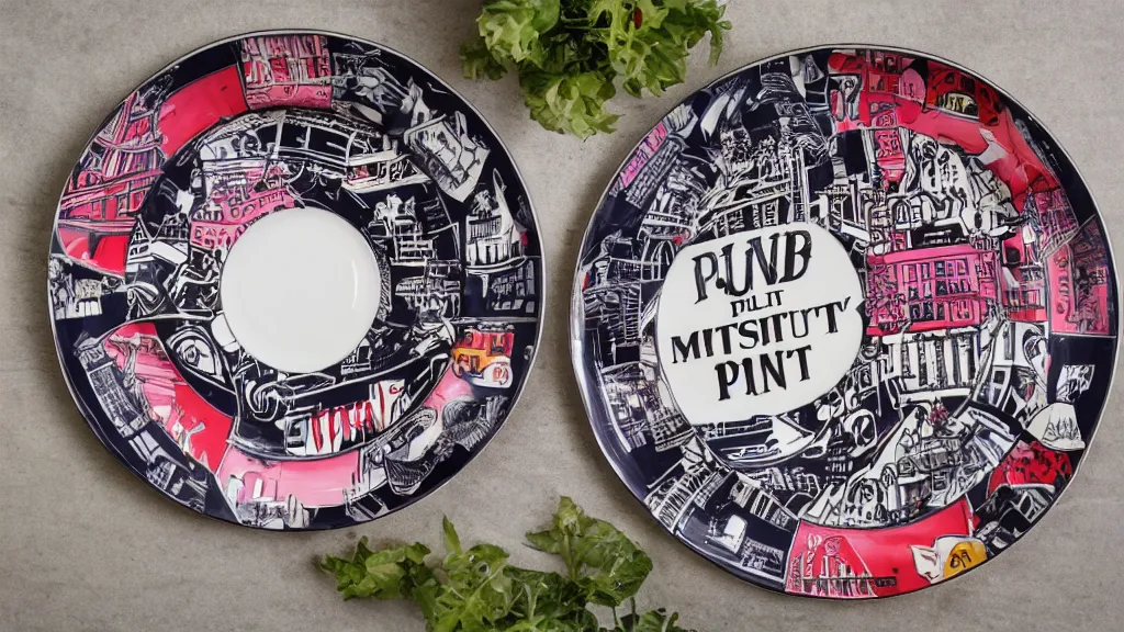 Image similar to smutpunk big - city plate of manor