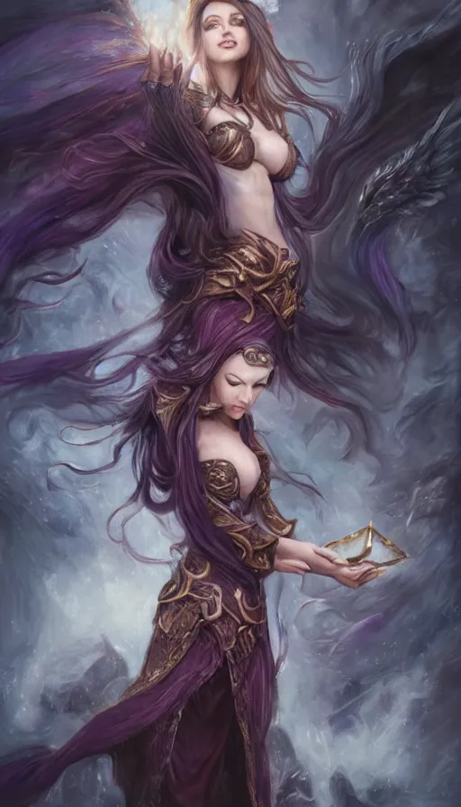 Image similar to Female sorceress by Livia Prima,fantasy,beautiful,pretty,masterpiece,stunning,high quality,full body,one subject,face,anatomically correct,trending on reddit