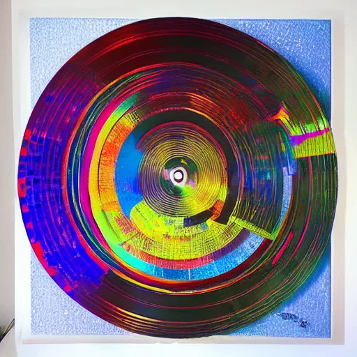 Image similar to “laserdisc abstract art”