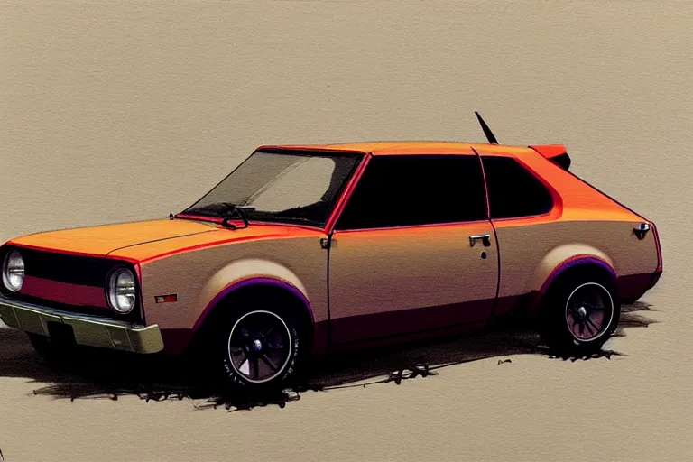 Prompt: amc gremlin, painted by greg rutkowski makoto shinkai takashi takeuchi studio ghibli, akihiko yoshida