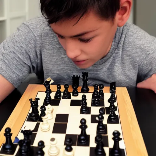 Image similar to Homelander from the boys playing chess