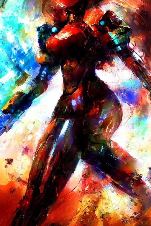 Image similar to samus aran by yossi kotler