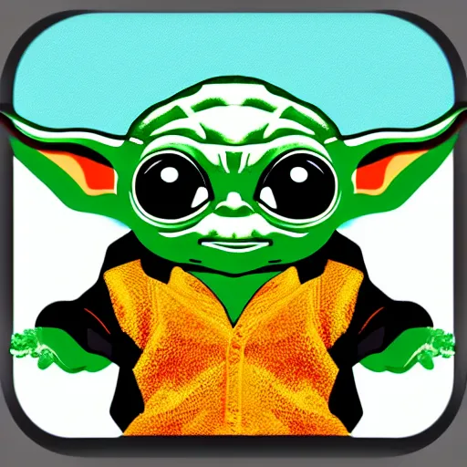 Image similar to baby yoda icon, trending on logopond