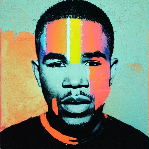 Image similar to frank ocean, by Andy Warhol