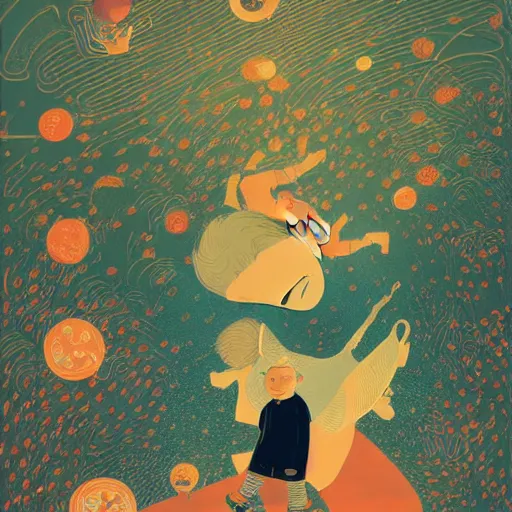 Image similar to a son admiring his father, joyful, illustration by victo ngai, studio muti, malika favre