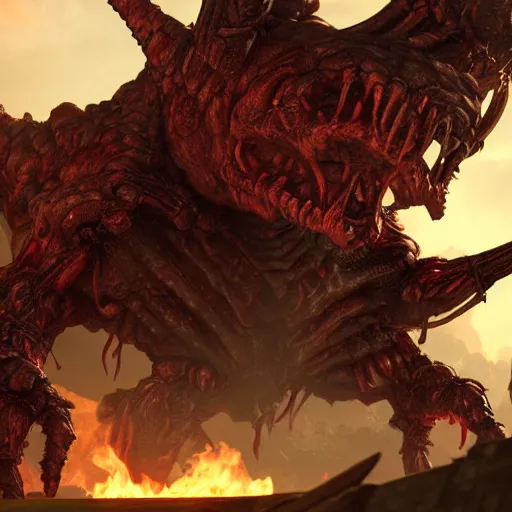 Image similar to insect monster from doom eternal