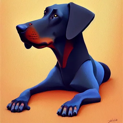 Prompt: goro fujita ilustration an affectionate and beautiful doberman by goro fujita, painting by goro fujita, sharp focus, highly detailed, artstation