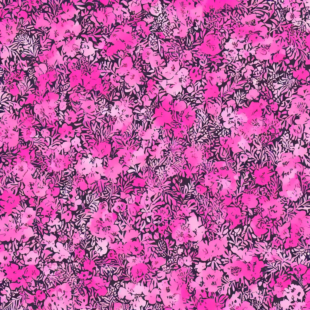 Prompt: pink floral graphic design background