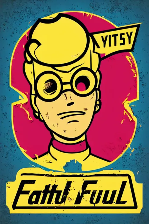 Image similar to fallout 7 6 retro futurist illustration art by butcher billy, sticker, colorful, illustration, highly detailed, simple, smooth and clean vector curves, no jagged lines, vector art, smooth andy warhol style