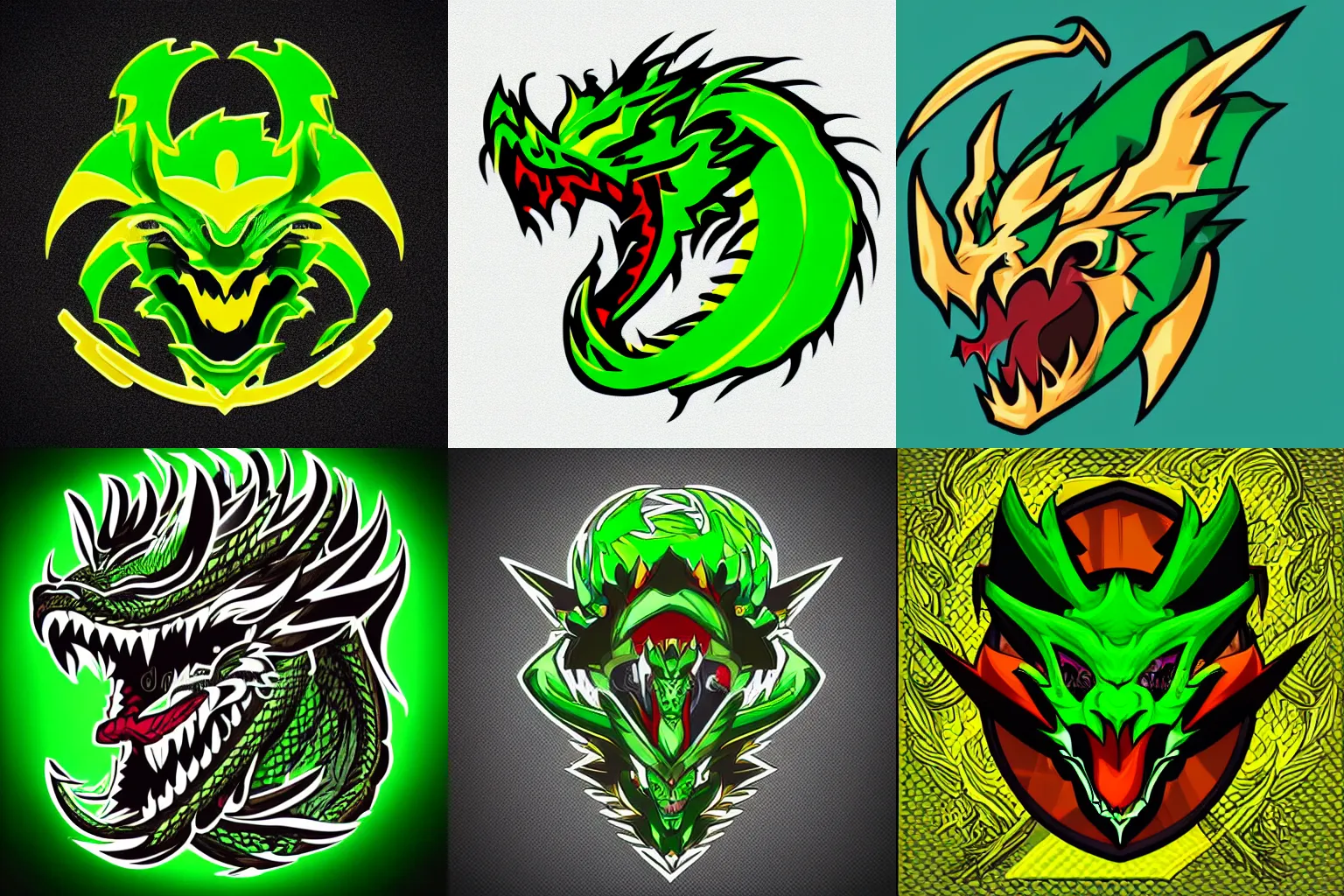 Premium Vector  Dragon logo template