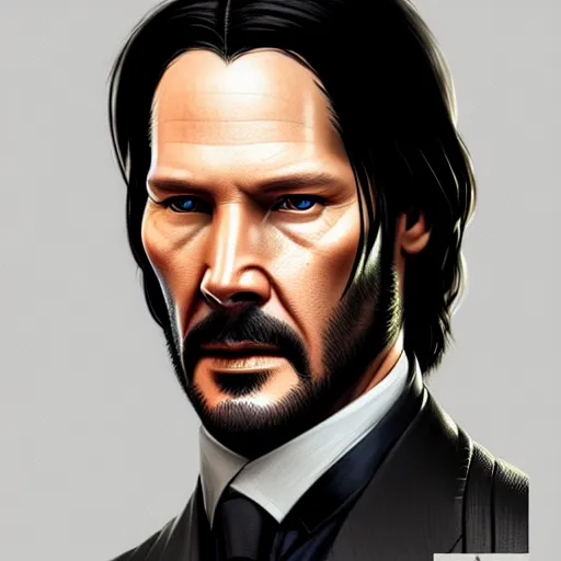 Prompt: portrait of John Wick, green eyes, face, electric, intricate, black mist, embers, highly detailed, trending on artstation, concept art, smooth, sharp focus, illustration, art by artgerm and greg rutkowski and alphonse mucha, unreal engine, 4k, 8k