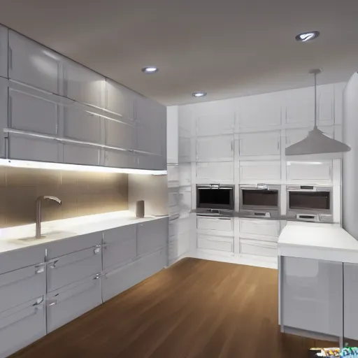 Image similar to futuristic kitchen, cosy lighting, ultra realistic details 8k