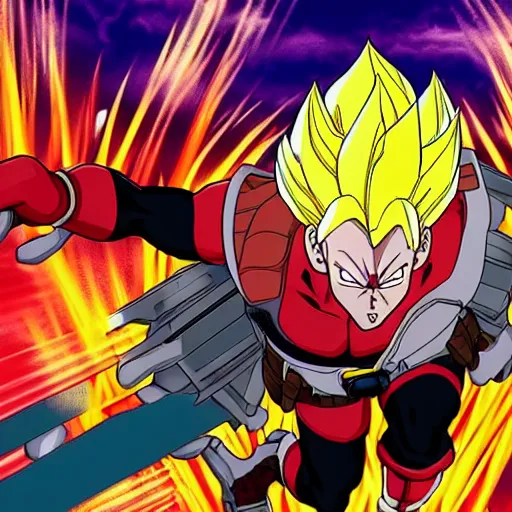 Prompt: Deadpool in dragon ball Z very detailed 4K quality