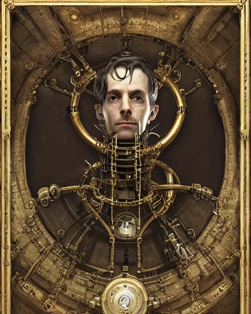 Prompt: epic portrait of victorian man scientist, steampunk, dieselpunk, highly detailed, intricate, symmetry, golden ratio, illustration, realistic, 8 k, high sharpness, digital art, hd rendering, by giger and rutkowski and dore