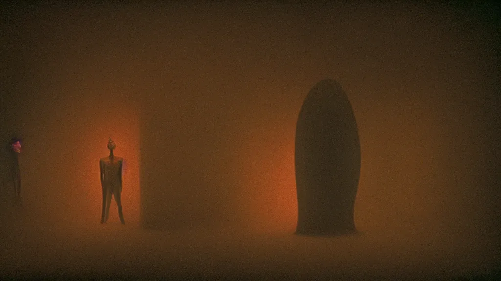 Image similar to the strange creature in the crawlspace, film still from the movie directed by denis villeneuve and david cronenberg with art direction by salvador dali and zdzisław beksinski, long lens