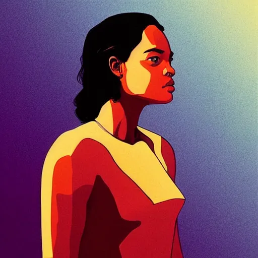 Image similar to “ tessa thompson retro minimalist portrait by jean giraud, moebius starwatcher comic, sharp, smooth face, 8 k ”