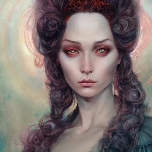 Image similar to a portrait in the style of anna dittmann and donato giancola and charles dulac.