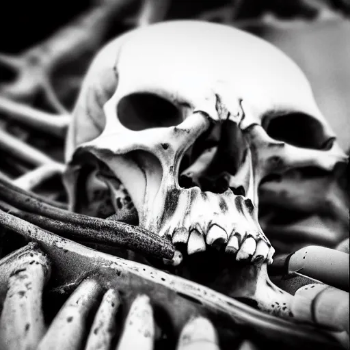 Image similar to “Skeleton Overlord real life photo f1.8”