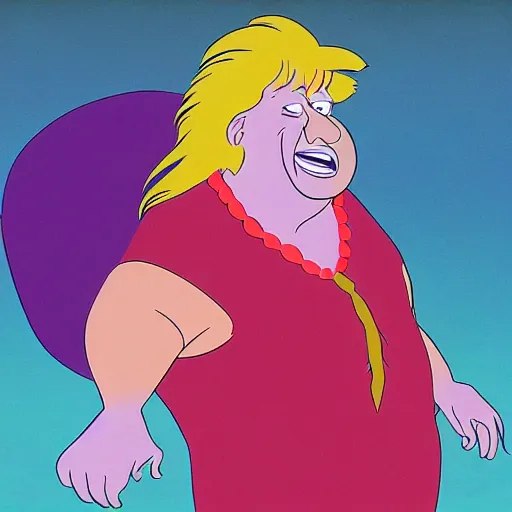 Image similar to ( boris johnson ) as ursula from the little mermaid, 1 9 8 9 disney, cartoon,