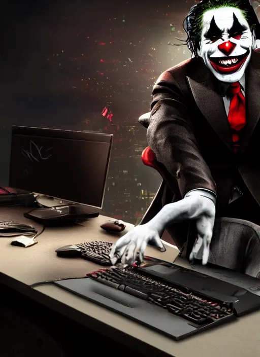 Joker in a gaming chair hot sale