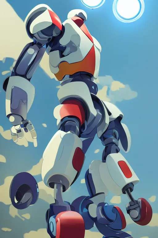 Image similar to metabots medabots medarotto medarot robot minimalist comics, behance hd by jesper ejsing, by rhads, makoto shinkai and lois van baarle, ilya kuvshinov, rossdraws global illumination ray tracing hdr radiating a glowing aura