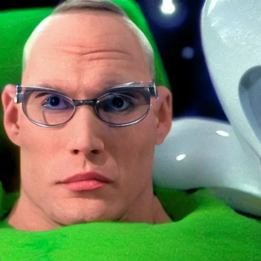 Image similar to Live Action Still of Jerma985 in Austin Powers, real life, hyperrealistic, ultra realistic, realistic, highly detailed, epic, HD quality, 8k resolution, body and headshot, film still