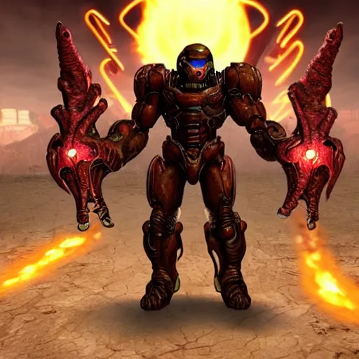 Image similar to Doom Eternal dating sim mode