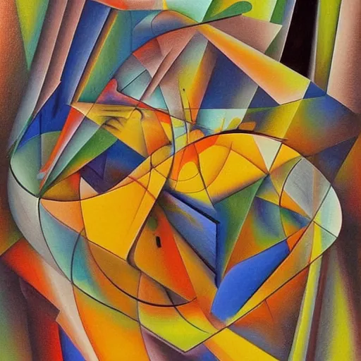 Image similar to intricate, amazing, abstract and / or modernism, cubism and / or romanticism, painting by sergi voltz