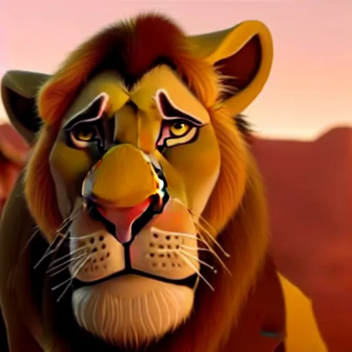 Image similar to Nicolas cage in lion king