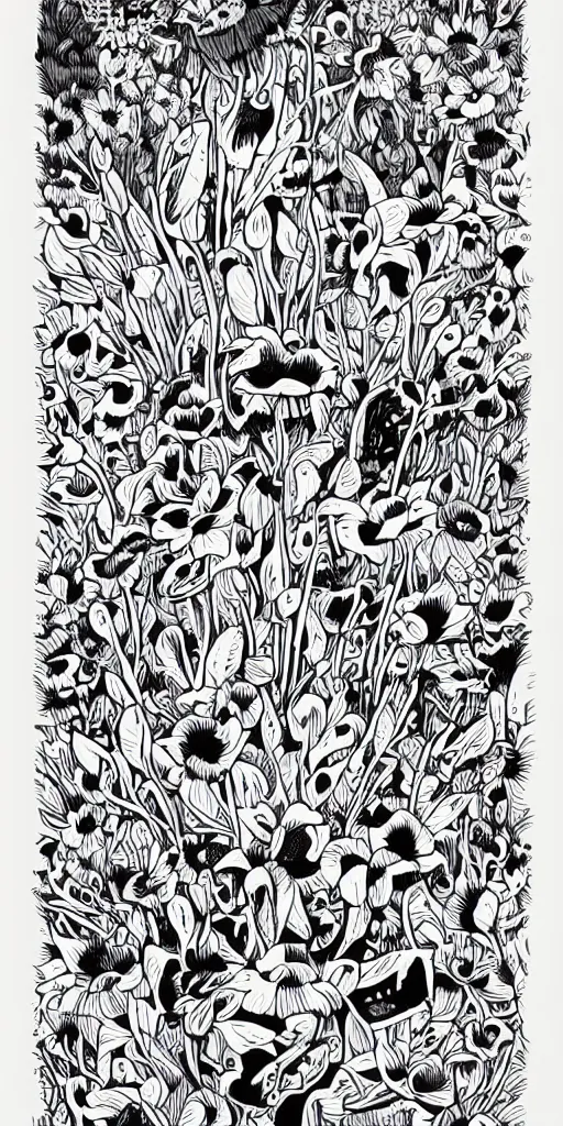 Prompt: mcbess illustration of beautiful flowers