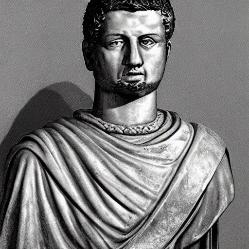 Prompt: 1 9 9 0 s roman emperor, political portrait of roman emperor, 1 9 9 7, roman empire modern, alternate history