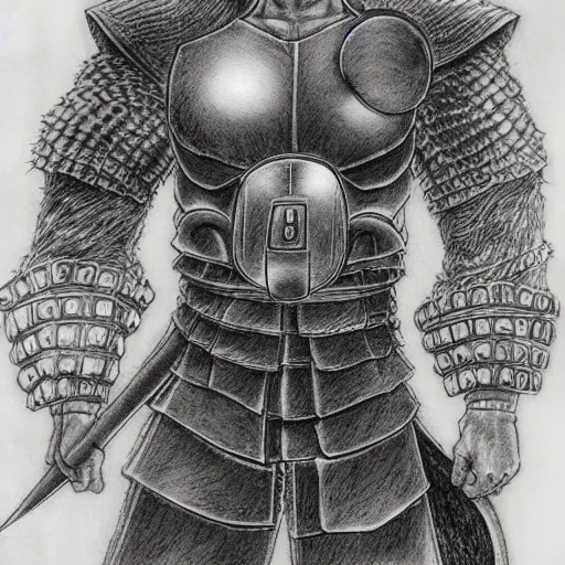 Image similar to guts, full body portrait, by kentaro miura