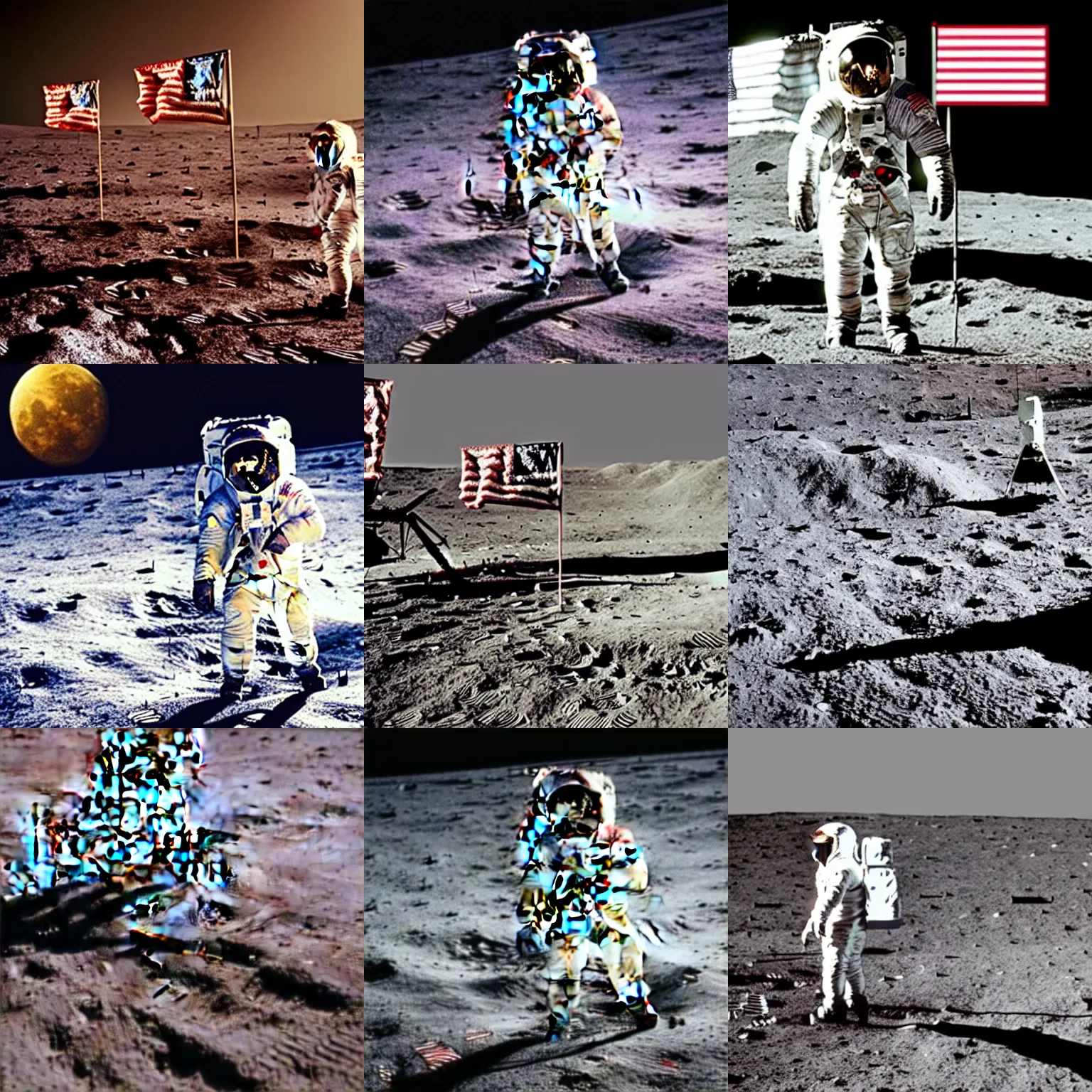 Prompt: proof the moon landing was a hoax on film