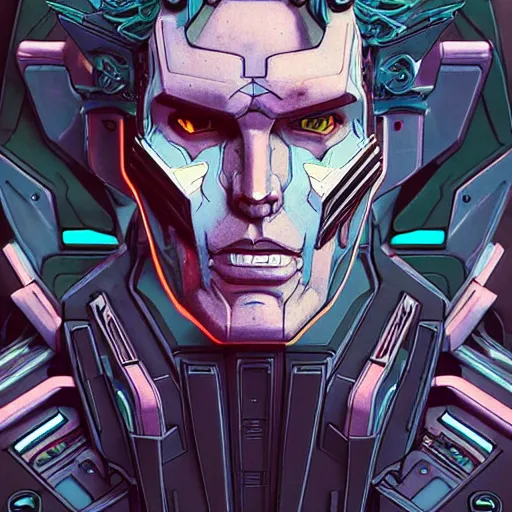 Image similar to 1 9 0 0 transformers rick sanchez portrait by and james jean and erik jones, inspired by ghost in the shell, beautiful fine face features, intricate high details, sharp, ultradetailed, 3 d octane render