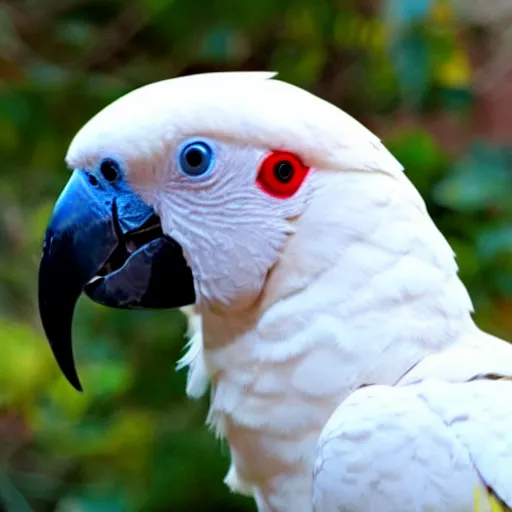 Prompt: albino cockatoo macaw t