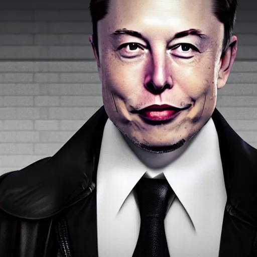 Prompt: Elon musk, GTA loading screen style, card