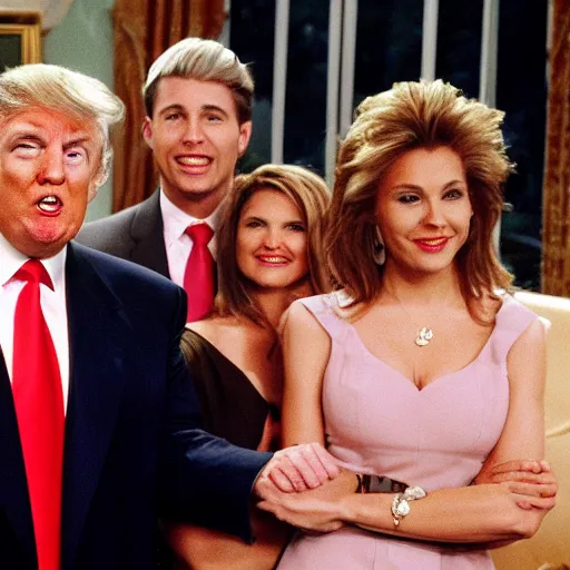 Prompt: donald trump in a 9 0 s sitcom